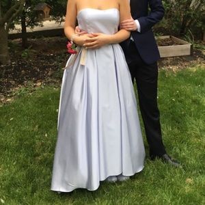 pale blue prom dress
